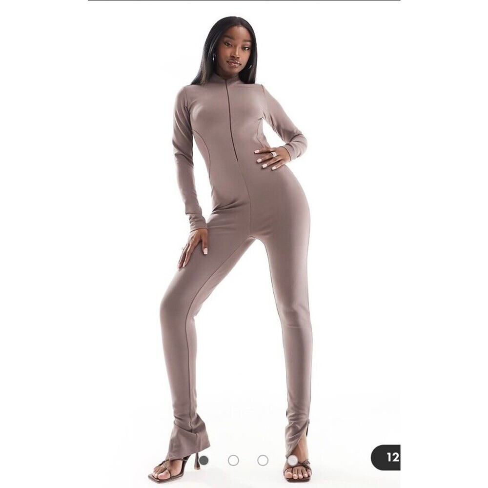 Simmi London Jumpsuit Sz 6 Bodycon Sexy Unitard Gym Workout Sporty Athletic New - Picture 2 of 16